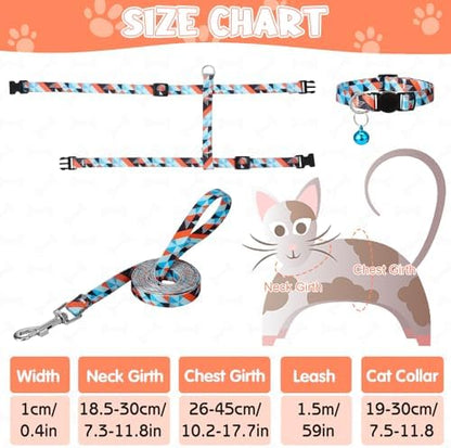 2 Pack Cat Harness and Leash Set Escape Proof Adjustable Cat Harness - Image 2