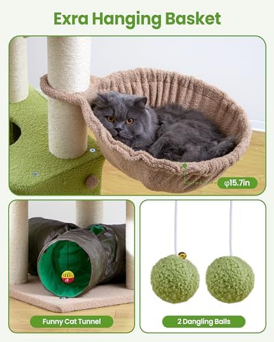 Heavy Duty Large Cat Tree Tower, Extra Wide Cat Scratching Posts - Image 4