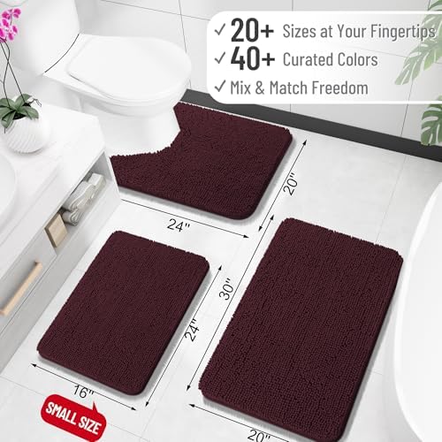 OLANLY Bathroom Runner Rugs 70x24, Extra Soft Absorbent Chenille Bath Rugs - Image 2