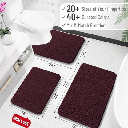 OLANLY Bathroom Runner Rugs 70x24, Extra Soft Absorbent Chenille Bath Rugs - Image 2