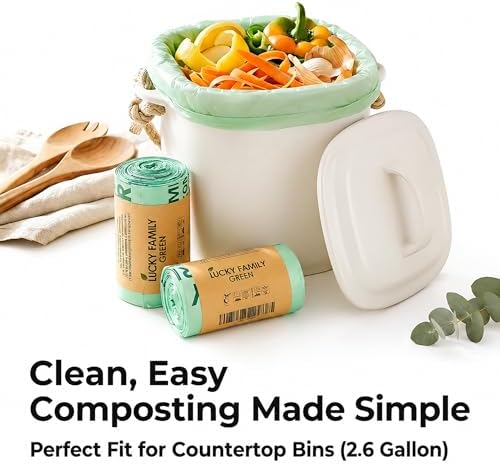 2.6 Gallon Compost Bags for Kitchen Countertop Bin, Compostable - Image 3