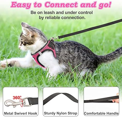 Cat Harness and Leash for Walking Escape Proof, Adjustable Kitten Vest Harness - Image 3