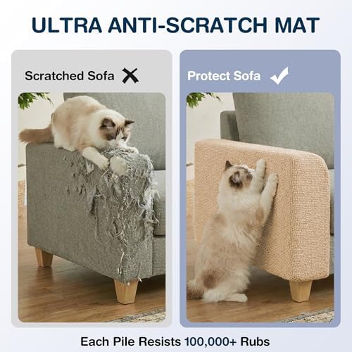 157.5" x 15.8" Cat Scratch Furniture Protector, Self-Adhesive Couch Protector - Image 5