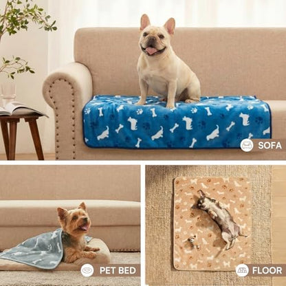 Luciphia Dog Blanket 3 Pack, Soft Cozy Fleece Throw - Image 6