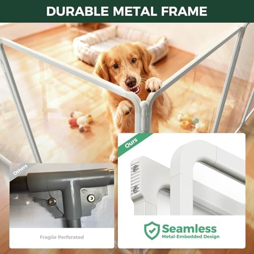 FXW AuraSpace Pro Acrylic & Wire Mesh Indoor Dog Playpen, 12 Panels - Image 3