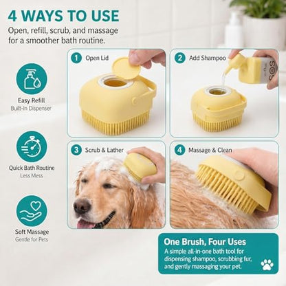 Soft Silicone Pet Bath Massage Brush - Image 4