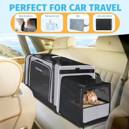 Petskd Side Expandable Extra Large Cat Carrier - Image 2