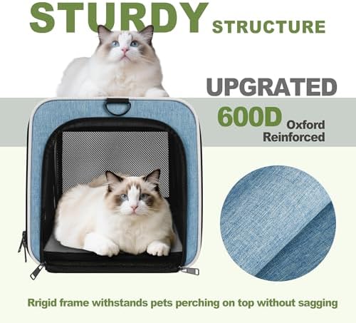 GAPZER Cat Carrier 18 x 11 x 11 Top Loading Soft Pet Travel Bag Over 15lbs - Image 4