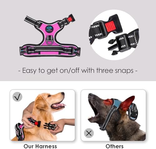 PHOEPET No Pull Dog Harnesses for Small Dogs Reflective Adjustable - Image 3