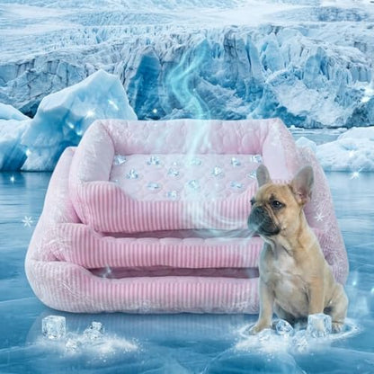 Cooling Dog Bed for Large Medium Small Dogs, Breathable Dog Cooling Mat by Pbed