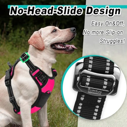 BARKBAY Dog Harness for Large Dog No Pull 2 Clips 3 Buckles Dog Vest - Image 2
