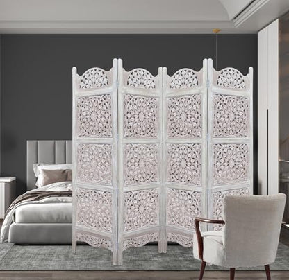 COTTON CRAFT Room Divider Wood Screen - Image 4