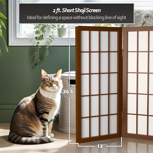 Red Lantern 26.5 in. Short Desktop Window Pane Shoji Screen - Image 6