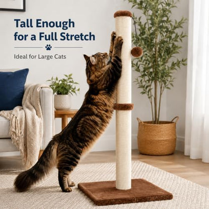 Dimaka 34" Height Tall Cat Scratching Post, Claw Scratcher - Image 4