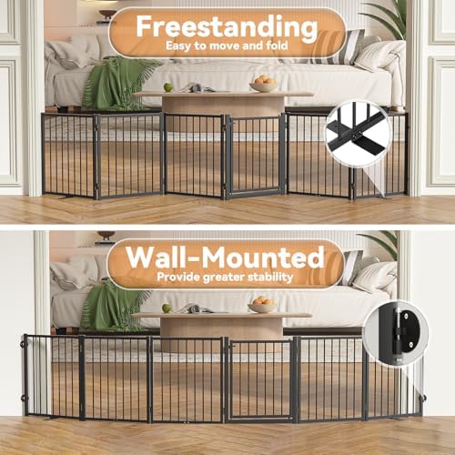 SNUOWU Full Metal Freestanding Dog Gate - Image 6