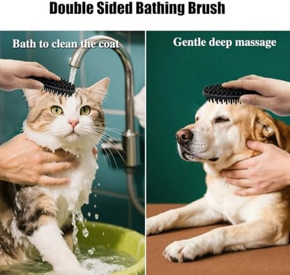 ROPO Double Sided Dog Bath Brush, Pet Grooming Tool - Image 5