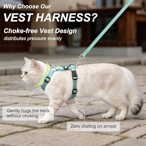 BEAUTYZOO Cat Harness and Leash Set, Escape Proof and Adjustable - Image 2