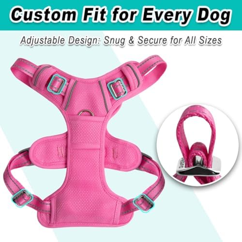 BARKBAY Dog Harness for Medium Sized Dog No Pull Mesh 2 Clips Dog Vest - Image 6