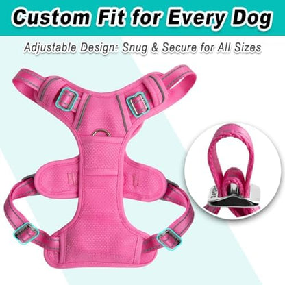 BARKBAY Dog Harness for Medium Sized Dog No Pull Mesh 2 Clips Dog Vest - Image 6