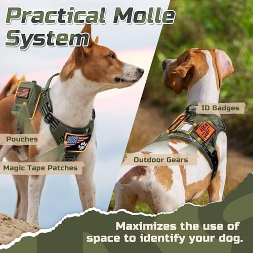 rabbitgoo Tactical Dog Harness for Large, No Pull Military Service Vest - Image 4
