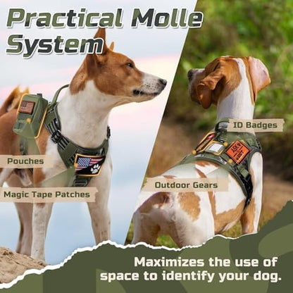 rabbitgoo Tactical Dog Harness for Large, No Pull Military Service Vest - Image 4