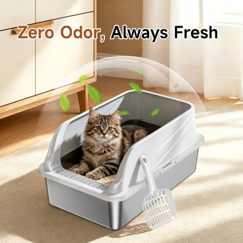 XL Stainless Steel Cat Litter Box - Image 3