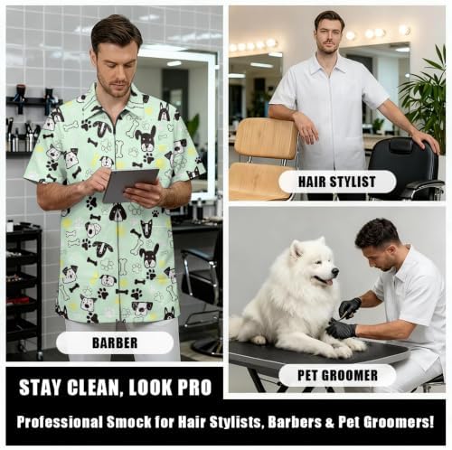Work Smock for Pet Groomers, Professional Design Water & Hair Proof - Image 3