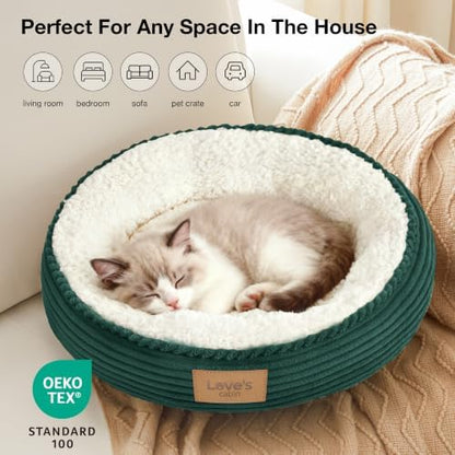 Love's cabin Round Donut Cat and Dog Cushion Bed, 20in Pet Bed - Image 6