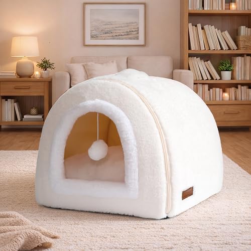 Cat Bed for Indoor Cats，Foldable cat cave，Anti-Slip & Water-Resistant by Unknown
