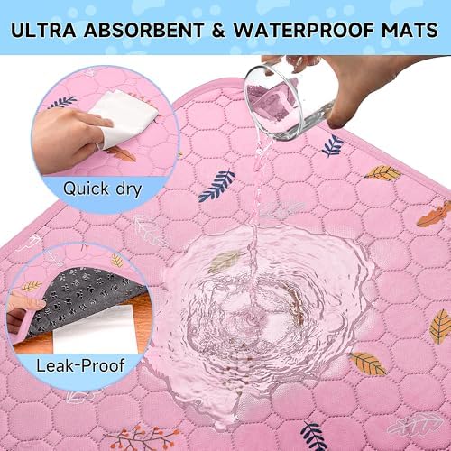 Sunheir Washable Pee Pads for Dogs 72"x72", Extra Large Reusable Puppy Pads Pet - Image 3