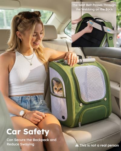 Pecute Cat Backpack Carrier, Spacious & Breathable Pet Backpack - Image 6