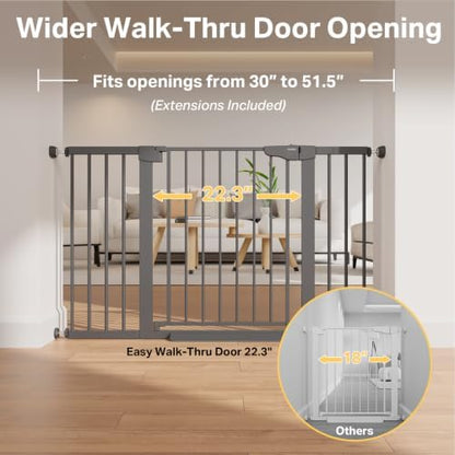 Cumbor 30-51.5 in Extra Wide Baby Gate - Image 2