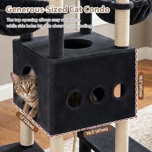 Gitelsnour Cat Tree, 78.7'' Tall Tower - Image 2