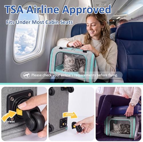 Airline Pet Carrier with Wheels - Image 6