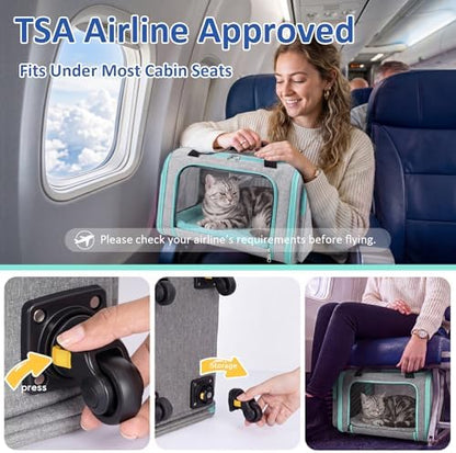 Airline Pet Carrier with Wheels - Image 6