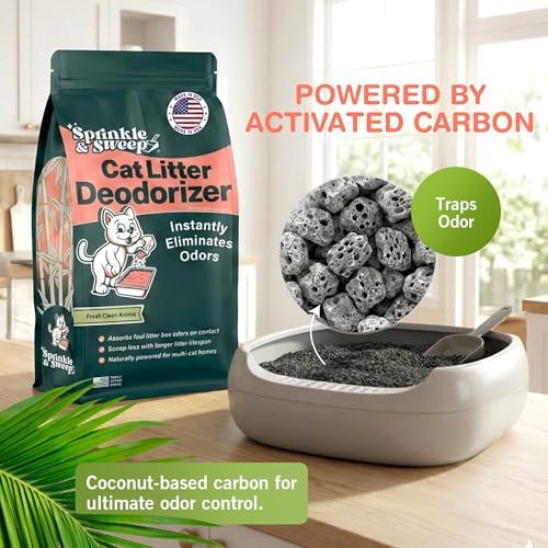 Sprinkle & Sweep: Litter Box Deodorizer - 8oz Bag - Cat & Kitten Home Odor - Image 3