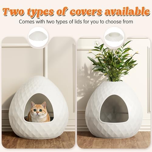 Plant Litter Box Egg-Shaped, Hidden Cat Litter Box Enclosure - Image 3