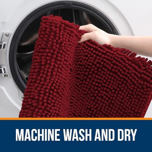 OLANLY Bathroom Rugs 36x24, Extra Soft Absorbent Chenille Bath Rugs - Image 5
