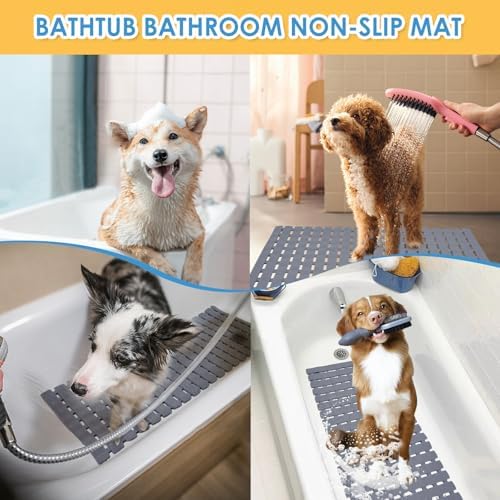 Bathtub Shower Mat, Pet Dog Bathing Non-Slip Mat, Dog Bath mat - Image 3