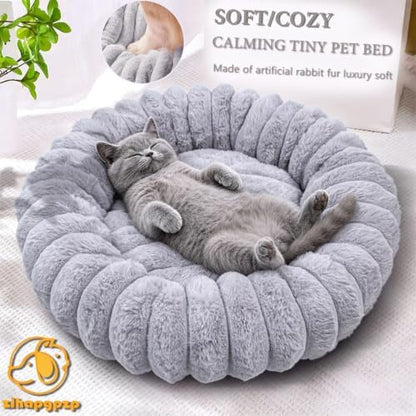 Tiny Donut Pet Bed, 16 Inch Round Calming Bed - Image 2