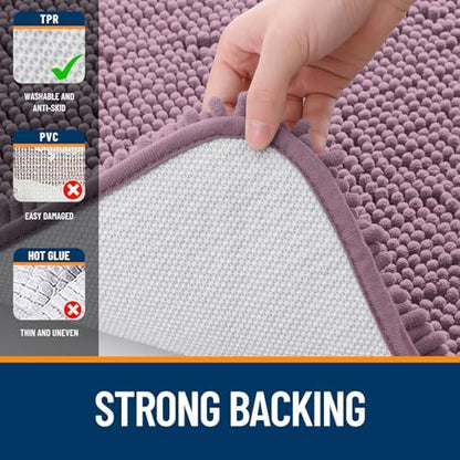 OLANLY Bathroom Rugs 36x24, Extra Soft Absorbent Chenille Bath Rugs - Image 6