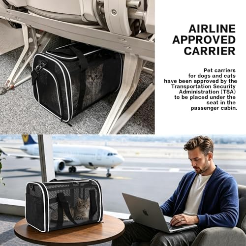 Cat Carrier, Soft-Sided Pet Carrier Bag, Breathable Mesh - Image 4