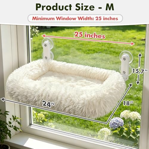 Zoratoo Foldable Cat Window Perch, Widened Cushion Cat Bed - Image 5