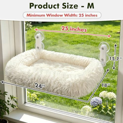 Zoratoo Foldable Cat Window Perch, Widened Cushion Cat Bed - Image 5