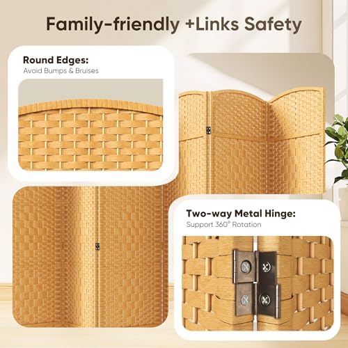 JOSTYLE 8 Panel Room Divider, Privacy Screen & Room Separation, Extra Wide - Image 6