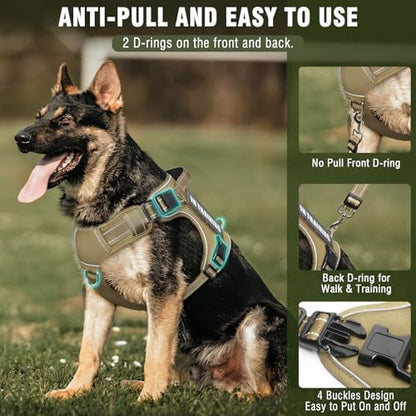 Tactical Service Dog Vest Harness and Leash Set - Image 2