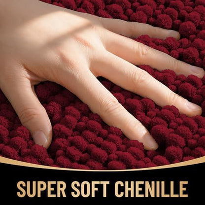 OLANLY Thick Chenille Bathroom Runner Rugs Mats 70x24 - Image 2