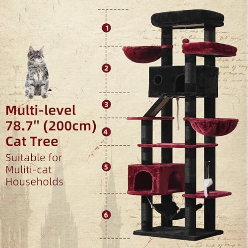 Gitelsnour Tall Cat Tree Tower for for Multiple Cats, Large Condo - Image 2