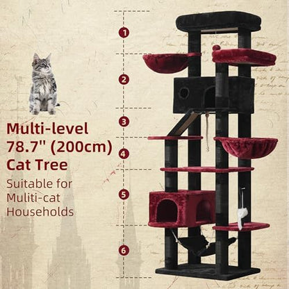 Gitelsnour Tall Cat Tree Tower for for Multiple Cats, Large Condo - Image 2