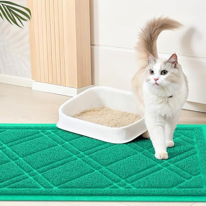 Smiry Cat Litter Box Mat 36x24, Non-Slip Water Resistant Litter Trapping Mat - Image 7